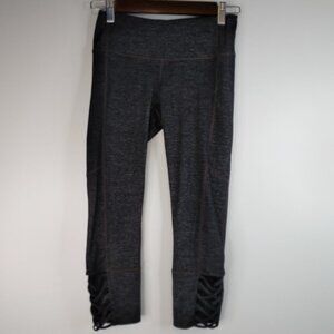 Athleta Heathered Gray Crop Leggings Size XS